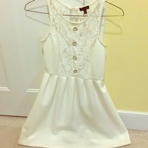 White Dress with Lace Detail